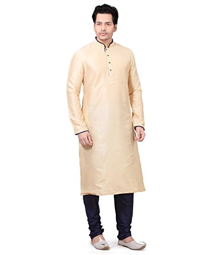 Churidar Kurta en soie dorée pour homme : trouvez enfin la tenue de mariage indien idéale