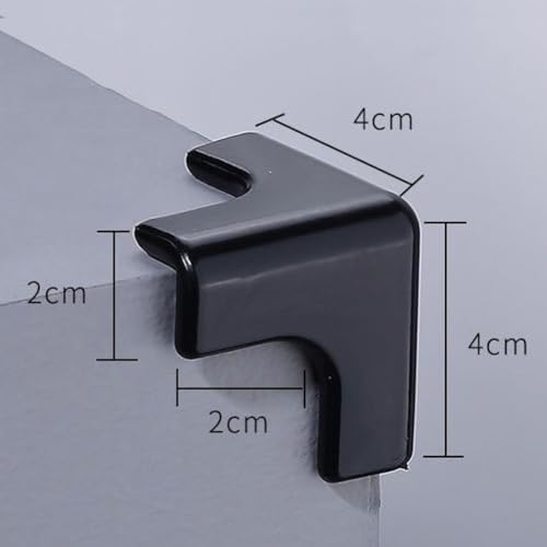 Image of Thickened Corner Guards, Black Silicone Safety Edge Protectors for Tables, Furniture Corners, Kitchen Cabinets, Anti-Collision Baby Proofing Cushions (Black, 8-Pack) (Medium)