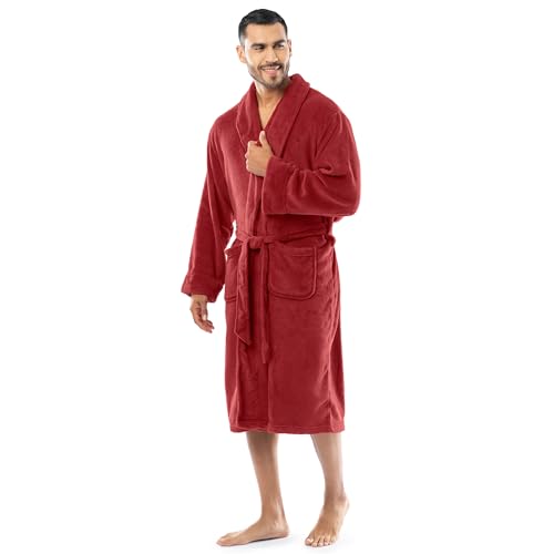 Image of Fruit of the Loom Men's Solid Plush Fleece Robe
