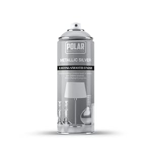 Polar Metallic Silver Spray Paint – 200ml – Multi-Purpose Use – Interior & Exterior – Ideal For Wood, Metal, Plastic…