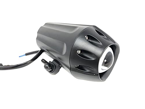 Highway Hawk - Faro doble y adicional con luz cónica con ojo de pez con E-Mark H1 12 V55 W, color negro (1 unidad) Cover