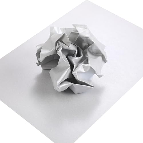 50 Blatt DIN A4 Perglanz-Papier Silber-Metallic, Bastelpapier mit Perlmutt-Schimmer, 120 g/m²