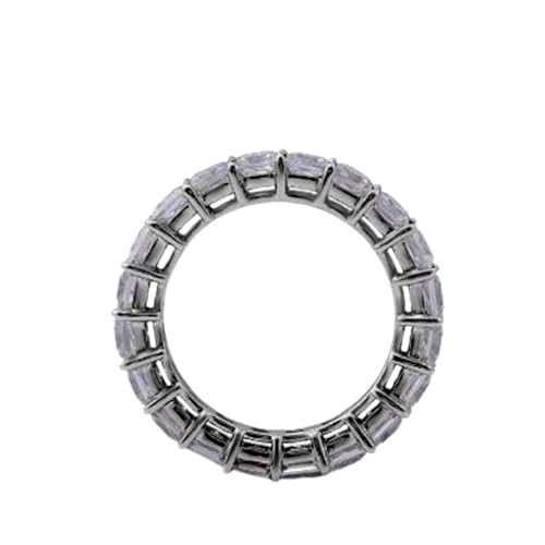 Bague d'anniversaire moissanite 3mm DEF-VVS et argent massif de haute joaillerie