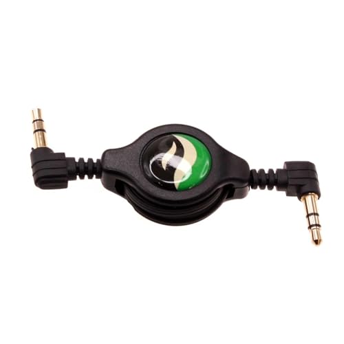 Cable Auxiliar Retráctil 3.5mm Negro miniatura 1