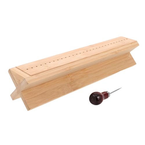 Soporte de madera portátil LIFKOME para perforar papel en proyectos de hogar y oficina