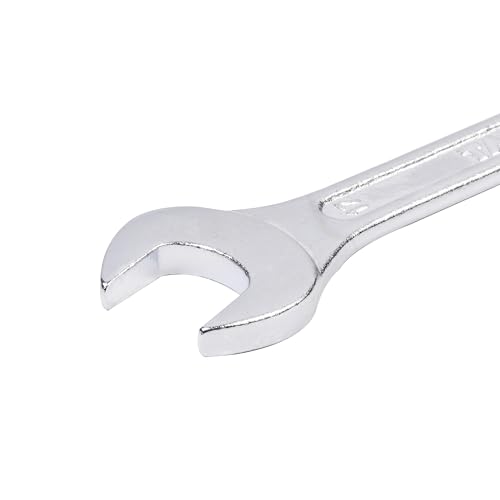 Image of TATA AGRICO D.O.E Double Open End Spanner 16x17mm (SMD506) | Chrome Vanadium Steel | Glossy Finish | Heavy Duty Wrench for Mechanical, Auto & Workshop Use (Pack of 1)