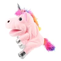 Yardwe Plush Unicorn Hand Puppet for Storytelling Interactive Boys and Girls Toy Lifelike Design for Creative Play and Educational Fun