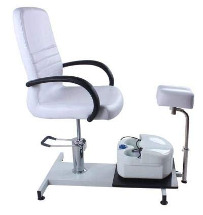 Sillón de pedicura con bañera de hidromasaje color blanco