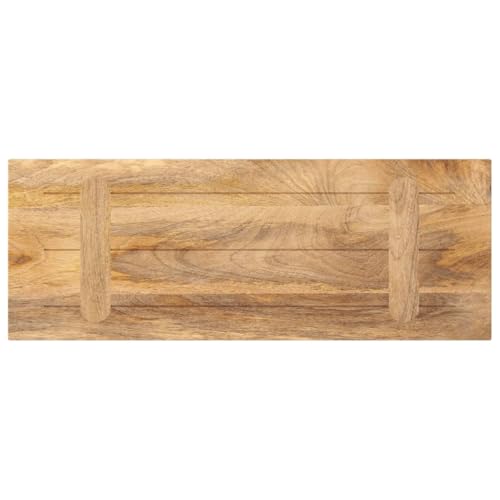 Mesa rectangular de 80 x 20 x 2,5 cm, accesorios de mesa de madera maciza de mango natural 8