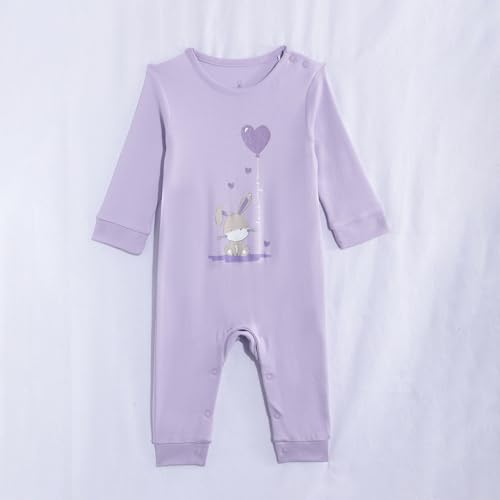 Image of Mothercare Baby Romper Sleepsuit Autumn Print Full Sleeve Pink
