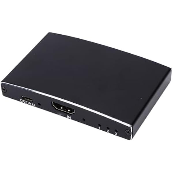 VBESTLIFE Rozdzielacz HDMI 1 na 3 Wyjścia, Rozdzielacz HDMI 4K 3D 1080P z DTS HD Dolby TrueHD, do Odtwarzacza Blu Ray PC TV