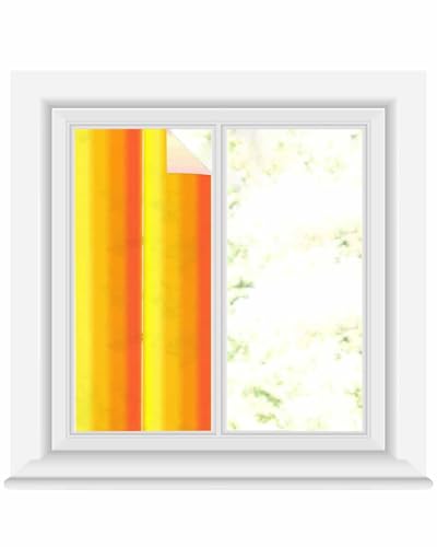 Película Para Ventana Privacy Amarilla 19.6x39.3 Pulg miniatura 2