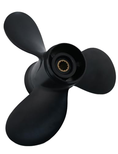 Boat Outboard Propeller 8.5x7.5 for Tohatsu Nissan 8 9.8 Mercury 8 9.9 HP Engines, 8.5 x 7.5 Replace 8.9 x 7.5 Pitch Aluminum Boat Motor Prop, 12 Tooth Spline, OEM No: 3B2B64515-1 48-897614A10, RH