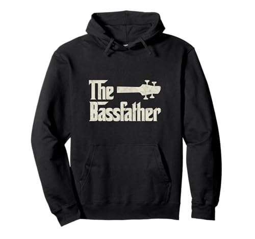 Il Bassfather - Bassfather Distressed Bass Player Dad Fathers Day Felpa con Cappuccio