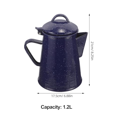 Cafetera esmaltada de 1.2l KICHOUSE de diseño simple, ideal para evitar goteos 3