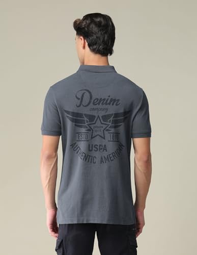 Image of U.S. Polo ASSN. Printed Polo T Shirts for Men - 100% Cotton, Half Sleeves Mens Tshirt