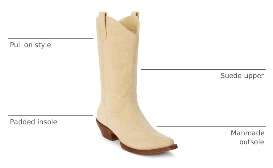 Coconuts by Matisse Womens Gaucho Pointed Toe Pull On Casual Boots Mid Calf Low Heel 1-2" - Beige - Size 7 M - image 3
