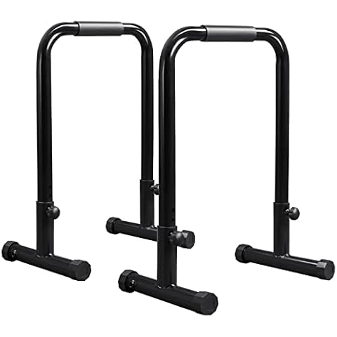 Yaheetech Dip Stationen Dip Barren Verstellbarer Dip-Ständer Cover