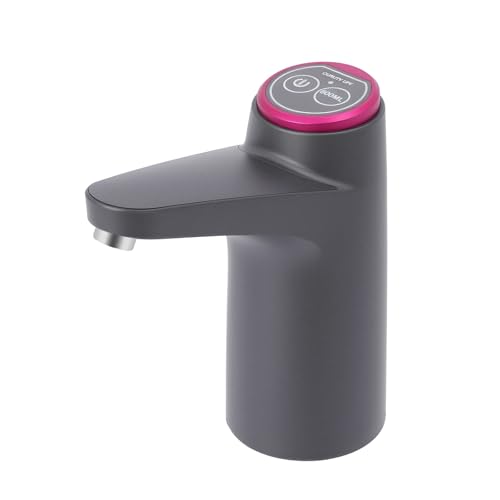 Wasserflaschen Pumpe, Elektrischer Wasserspender,USB-Lade Automatische Trinkwasserpumpe, 5 Gallonen Wasserflaschen Pumpe,mit 2 frei zu schneidenden Schläuchen, für Home Camping Office Küchen Schule