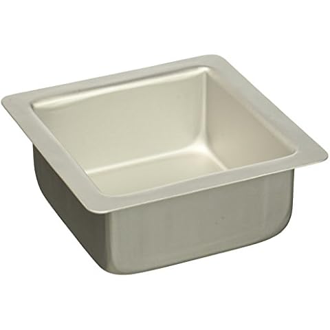 NY Cake Anodized Aluminum Square Cake Pans (4 Inch x 4 Inch x 2 Inch) Cover