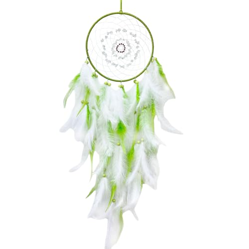 Large Handwoven Dreamcatchers Ornament for Wall Or Window Hanging with Feathered and Beads Home Wall Hanging Decors