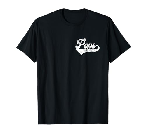 Mens Pops Vintage Retro Fathers Day for Papa Grandpa T-Shirt