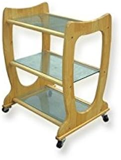 CSC Spa CH-5024 Wood Cart with 3 Shelves, Natural