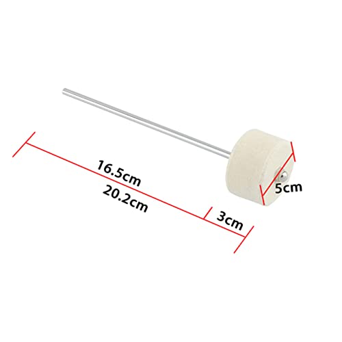 Accesorios para pedal de bombo con eje y fieltro de acero inoxidable miniatura 6
