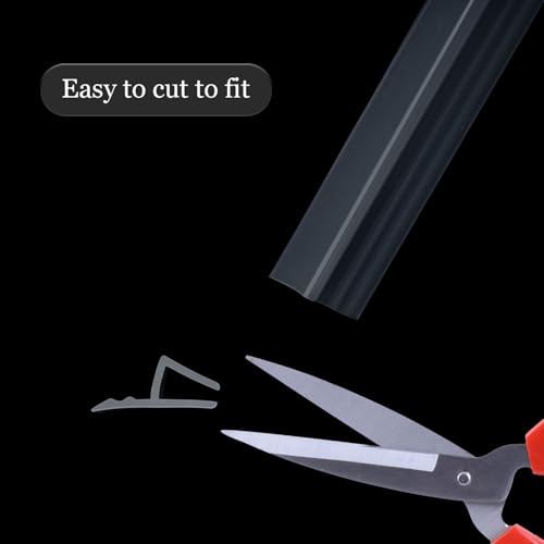 Flexible Glass Door Side Seal Strip 100” Frameless Shower Door Sweep for 1/2" Framelss Glass Door