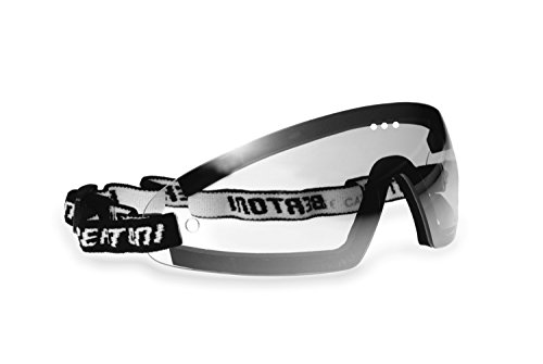 Bertoni Sports Glasses With Optical Clip Prescription Carrier For Motorcycle Mtb Ski Skydiving Cycling Softair Extreme Sports - Windproof Af79 Italy - Clear Lens #TOP3