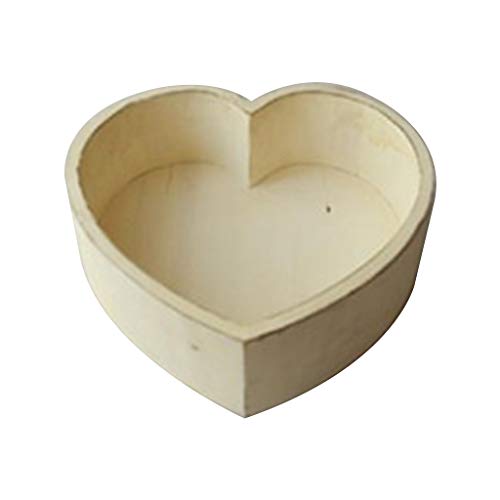 LLAni Baby Photography Props Wooden Heart Shape Box Fit Baby Size Newborn Infants Photo Posing Prop