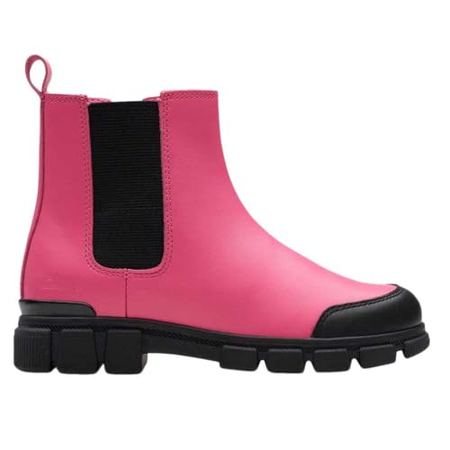 Clarks EvynChelsea K, Botas Estilo Chelsea Childrens, Bright Pink Lea, 29.5