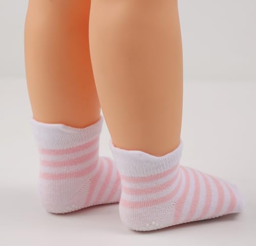 Methee ​6 Pairs Baby Non Slip Grip Ankle Cotton Socks Unisex Non Skid Sole Stretch Crew Socks,Made with Combed Cotton4