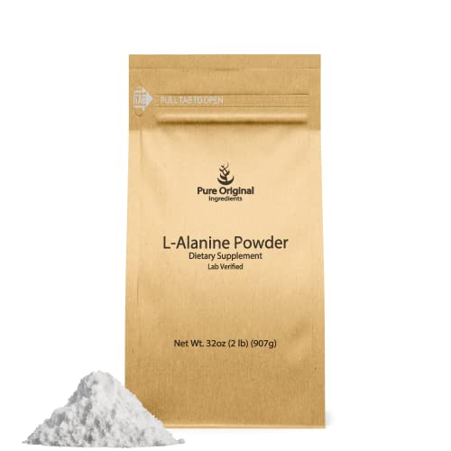 PURE ORIGINAL INGREDIENTS L-Alanine Powder (2 lb) Lab Verified, Always Pure, No Fillers Or Additives