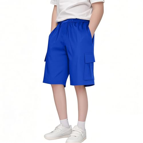 Teen Boys Cargo Shorts Kids Outdoor Quick Dry Hiking Shorts Toddler Lightweight Athletic Short Pants with Drawstring Pockets