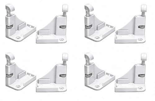 FERPASA® - Retenues pour moustiquaire enroulable - Attache avec frein réglable et écrou - Butées de rechange pour moustiquaire - Compatible avec fenêtres...
