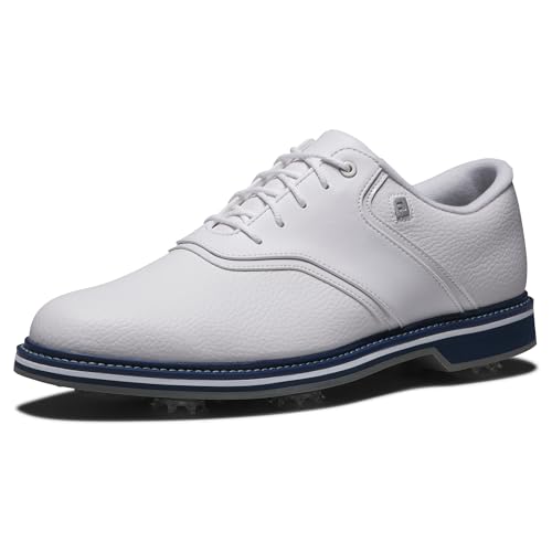 FootJoy Men's FJ Originals Golf Shoe, White/White/Navy, 10.5 Wide