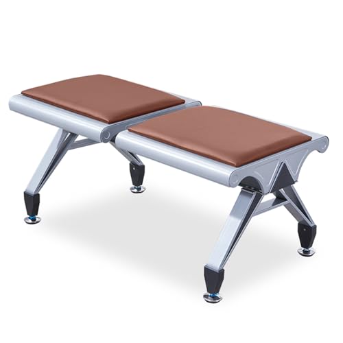 Airport Reception Bench Chair, PU Cushion Waiting Room Seating for Office, Lobby, Hospital, Bank, Salon, Barber Shop, Conference Room - Comfortable Guest Seating