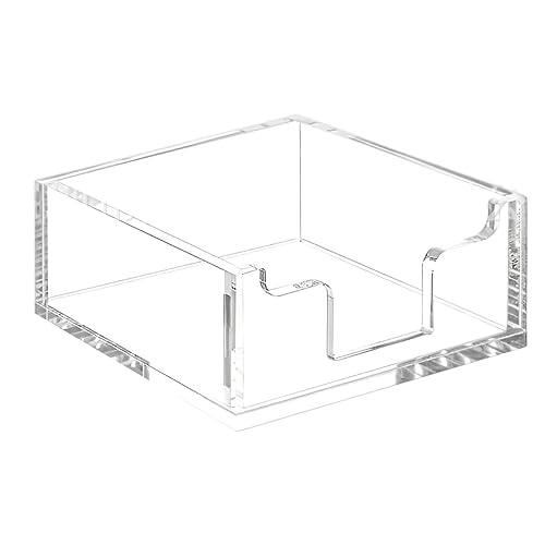Quystetes Caja de pañuelos de acrílico conveniente caja de pañuelos de escritorio hotel restaurante acceso almacenamiento suministros de acabado