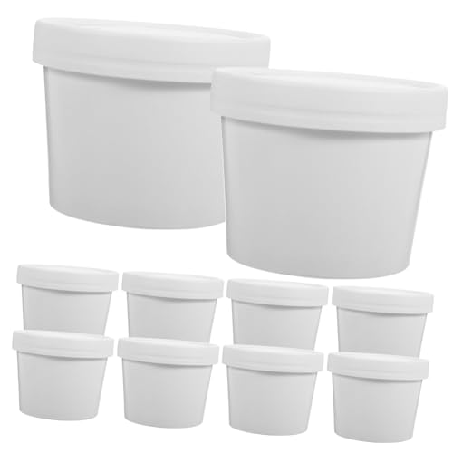TOPBATHY 10 Juegos taza de café de viaje tazón de comida conveniente tazas de postre tazas de sopa resistentes tazón conveniente Tazón de embalaje para llevar Papel
