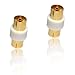 Price comparison product image CDL Micro Gold TV Coax Aerial Adapter Female to Female (F-F) Gender Changer/Joiner (Pack of 2)