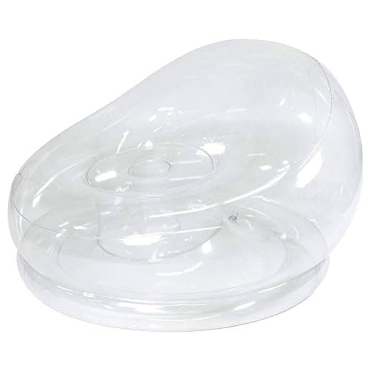 Air Candy Inflatable BloChair, Indoor or Outdoor, Clear