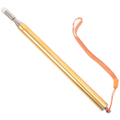 jojofuny Telescopic Stainless Steel Retractable Handheld Presenter for Classrooms Lightweight Extendable Teaching with Soft Tip for Displays Golden Random Color