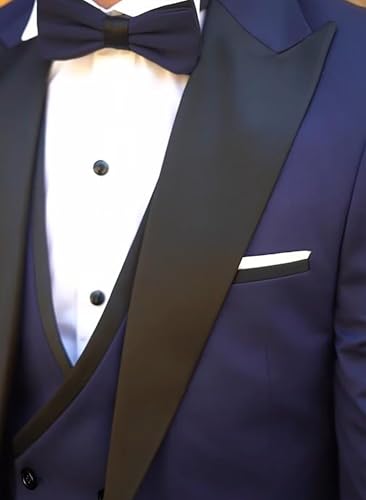 Men's Tuxedos Slim Fit 3 Piece Suits Peak Lapel Wedding Suit Dinner Prom Suit Set Party Business Blazer Vest Pant4