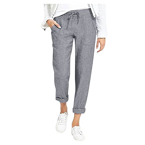 Damen Jogginghose &Trainingshose Baumwoll Sommerhose Weit Yoga Stoffhose...