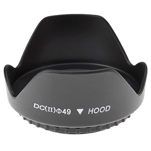 CABLEPELADO Parasol de Lente 49 mm | Capucha de Lente 49 mm | Parasol tulipán | Compatible con Canon, Nikon, etc | Apto para 49 mm