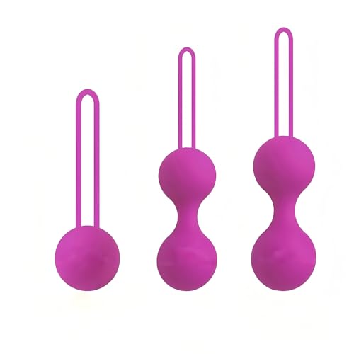 Ejercicios de Kegel, set de 3 accesorios para el entrenamiento de los músculos del suelo pélvico femenino, dispositivo de fortalecimiento muscular ESAA2 (Purple)