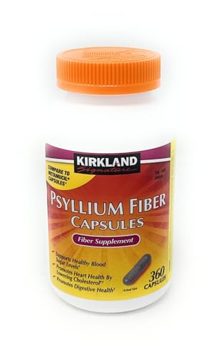 Fiber Capsules Kirkland Therapy for Regularity/Fiber Supplement, 360 capsules - Compare to the Active Ingredient in Metamucil Capsules