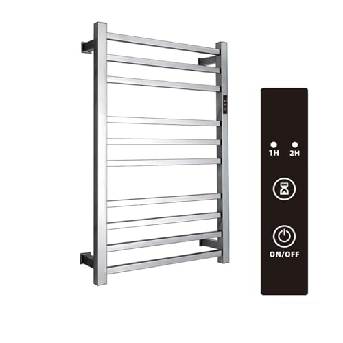 Radiador moderno LED con control táctil para toallero, panel plano, radiador central calefactado para baño, diseño versátil de montaje en pared, 780 x 500 x 120 mm
