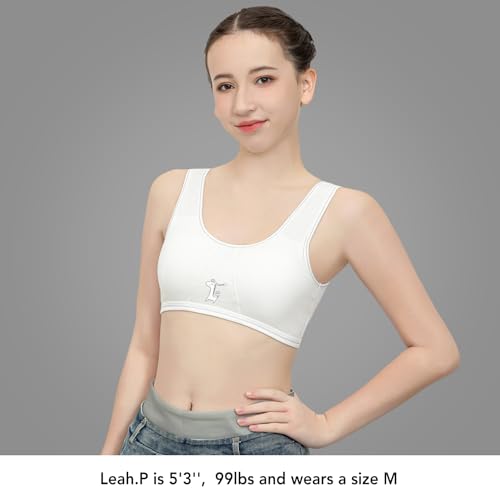 SALIA GIRL Training Bras for Girls Cotton Sport Tank Bralettes with Just Enough Padding 10-124